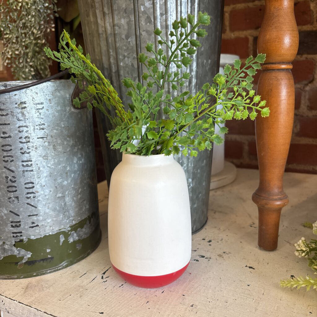 Red And White Vase