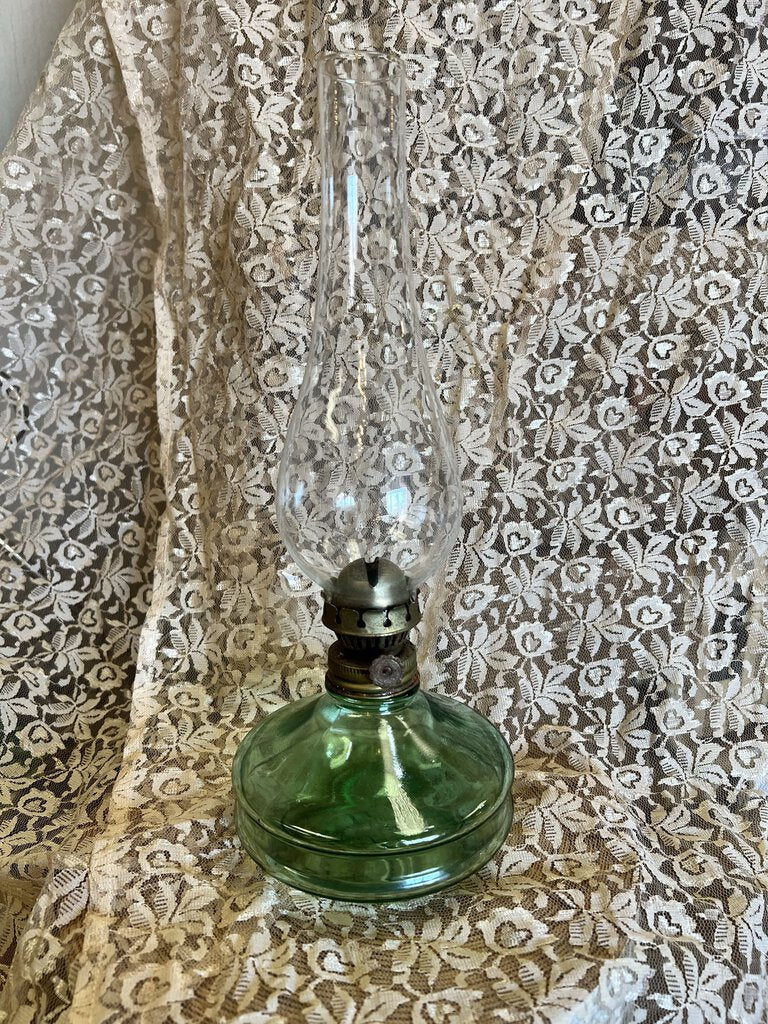 DEPRESSION GLASS OIL LAMP
