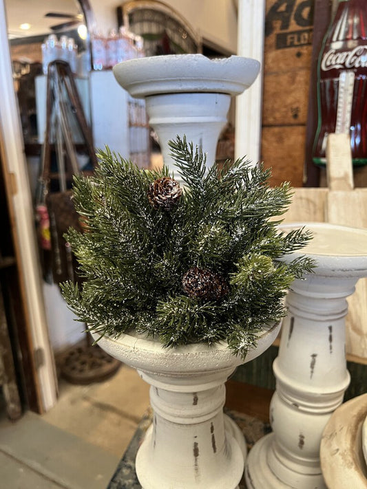 Frosted spruce half sphere