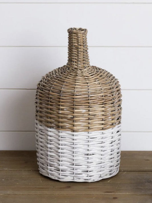 Wicker Demijohn Lg