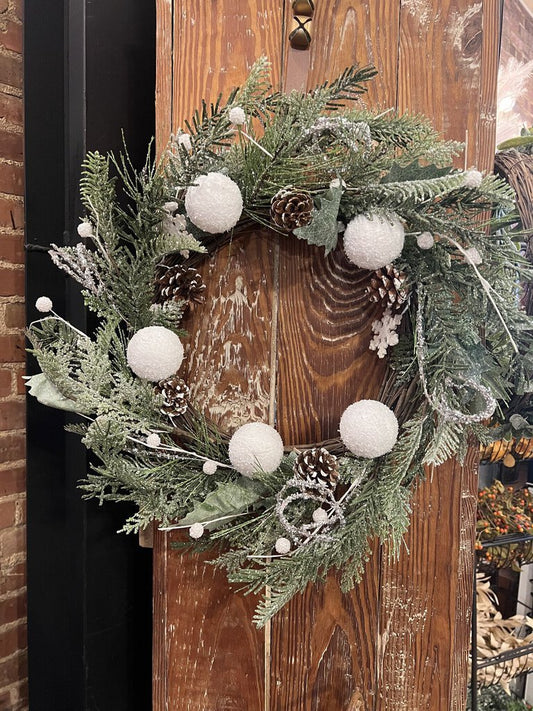 White Christmas Wreath