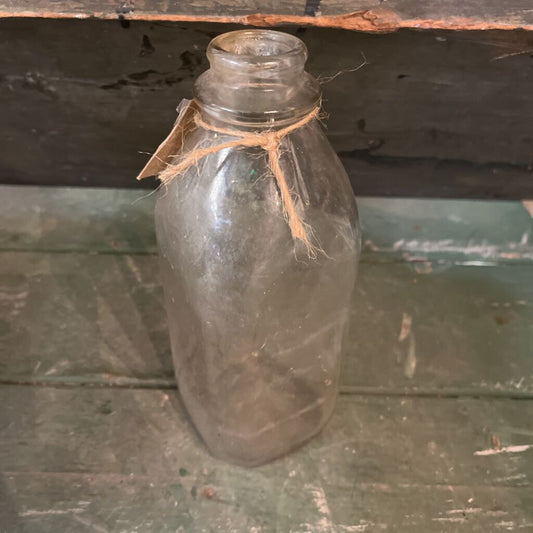 VINTAGE GLASS MILK BOTTLE