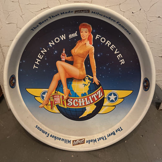 1995 SCHLITZ ADVERTISING BEER TRAY WWII ANNIVERSARY