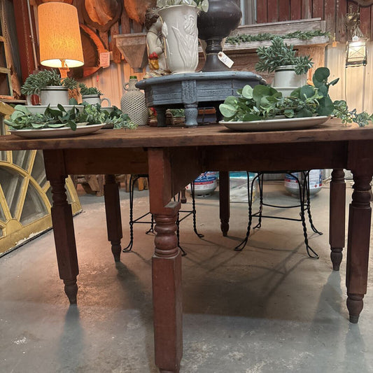 PRIMITIVE DROP LEAF FARM TABLE