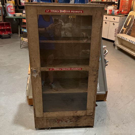 TOMS METAL CABINET DISPLAY CASE