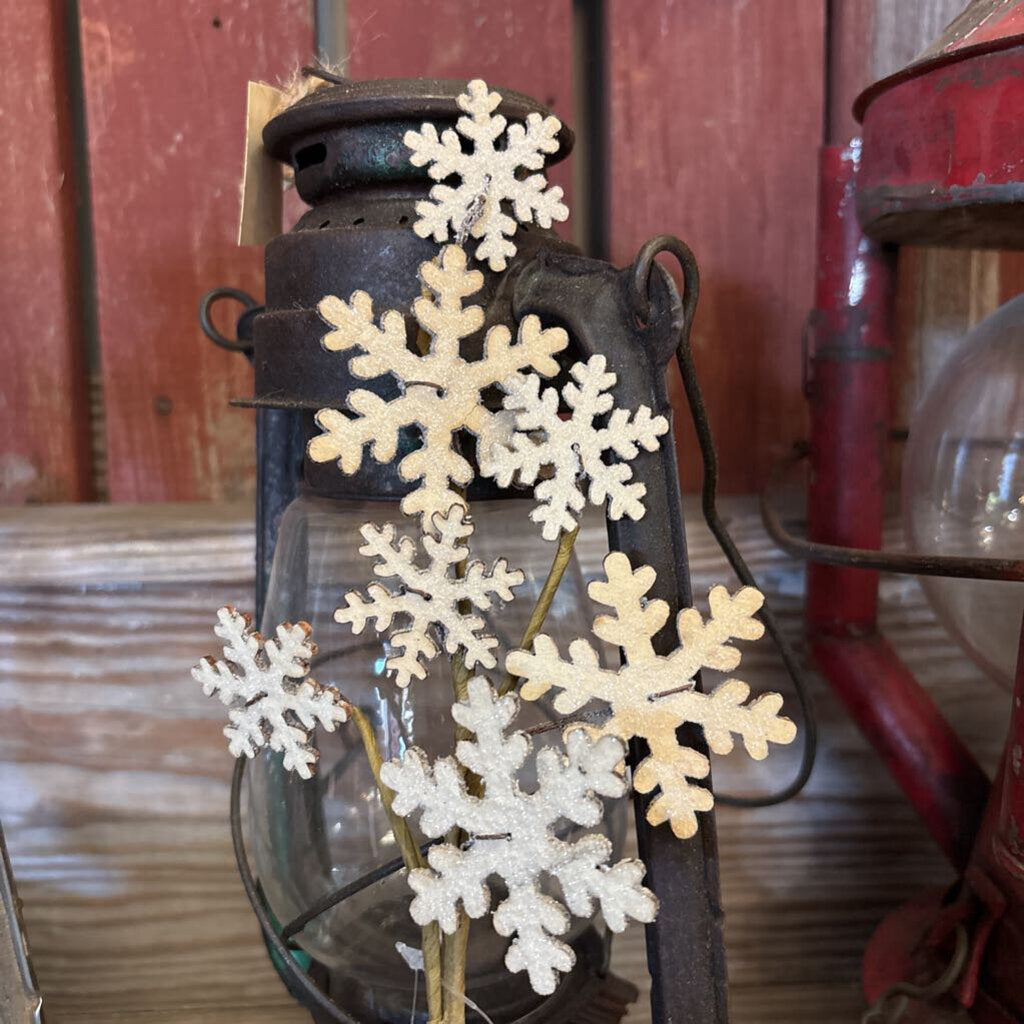 Wooden Snowflake Pick