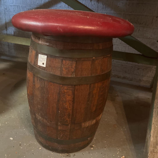 VINTAGE WOOD BARREL STOOL