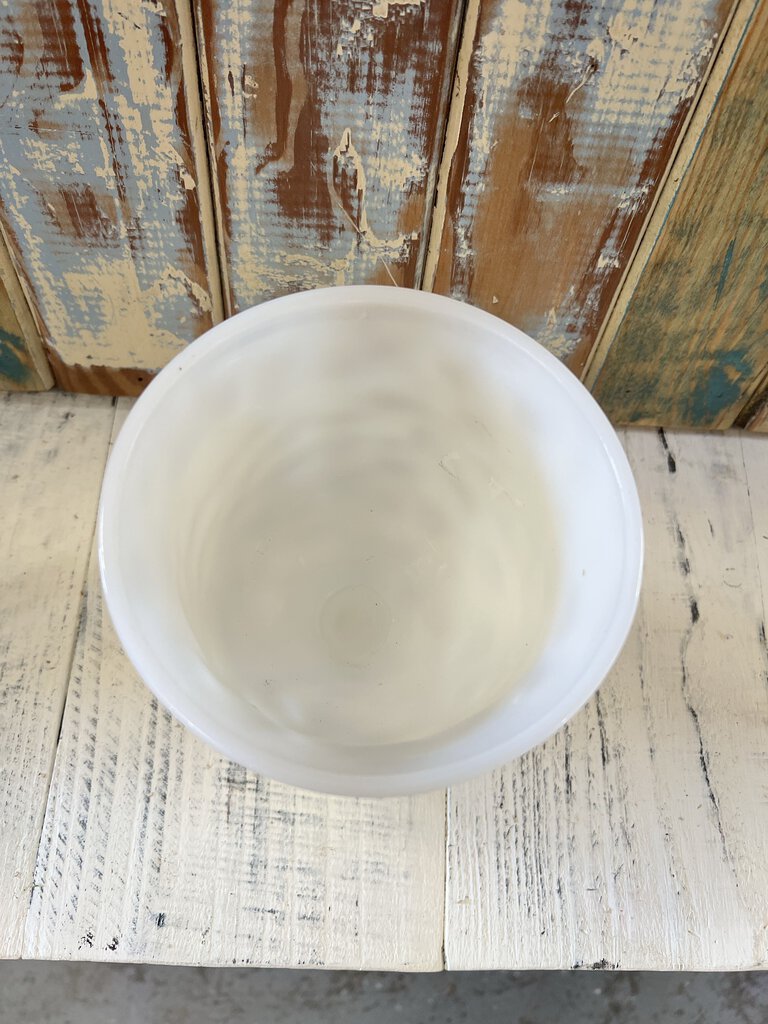 EO BRODY MILK GLASS PEDESTAL VASE