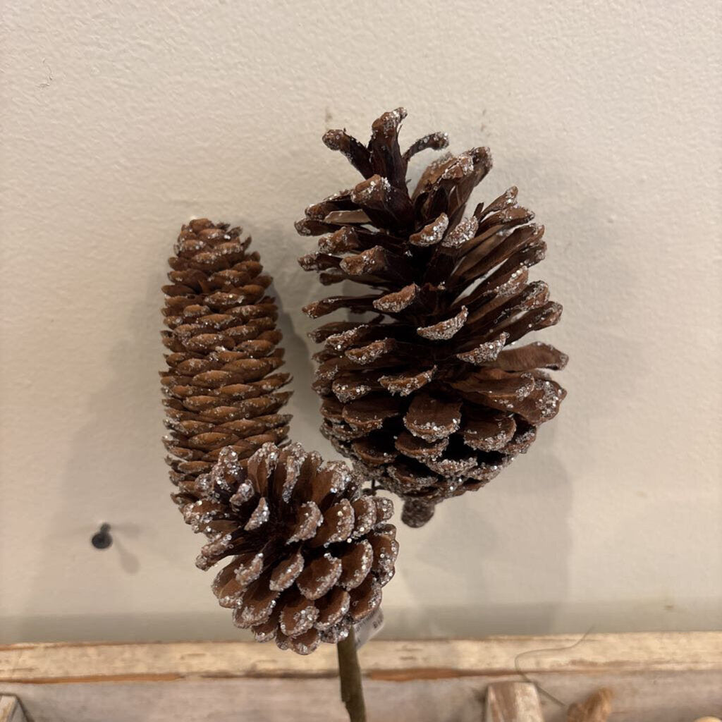 GLITTER PINECONE PICK