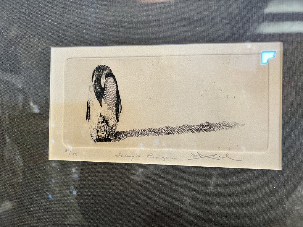 TOBEYS PENGUIN ETCHING