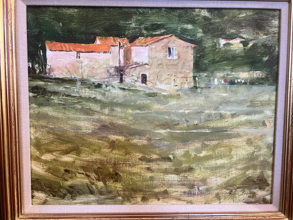 UMBRIAN FARM HOUSE OIL PAINTING