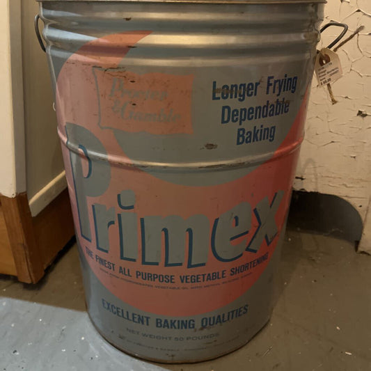 PROCTOR & GAMBLE PRIMEX VEGETABLE SHORTENING LARGE TIN