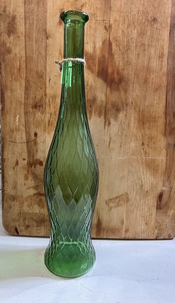 GREEN BOTTLE VASE