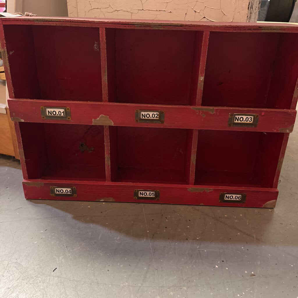 RED CUBBY STORAGE CUBBIES