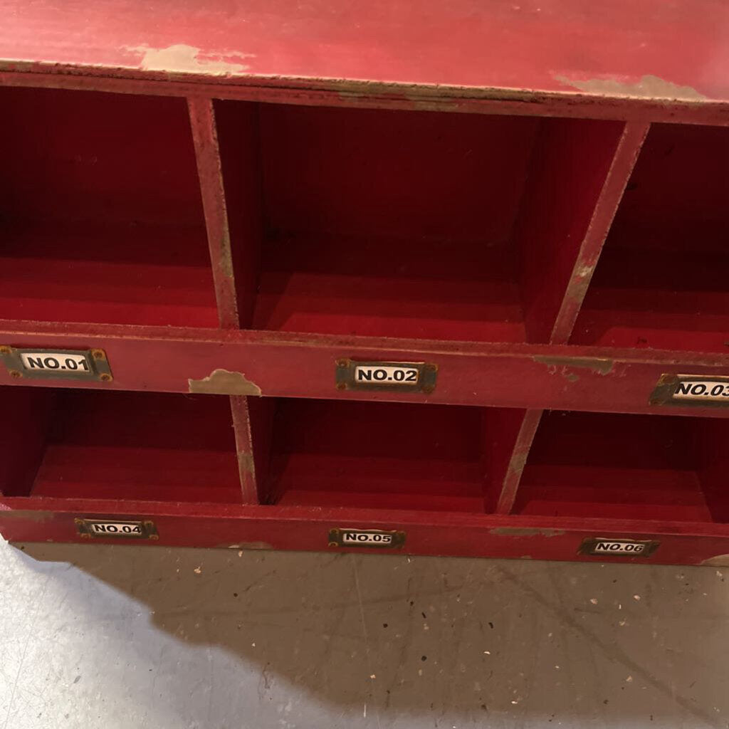 RED CUBBY STORAGE CUBBIES