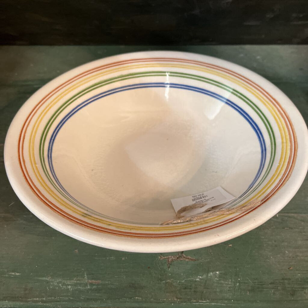 CERMANIC BOWL RAINBOW STRIPE