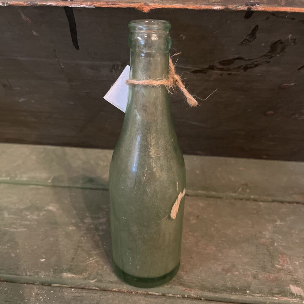 GREEN GLASS BOTTLE