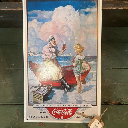 COCA COLA FIFTIETH ANNIVERSARY SIGN