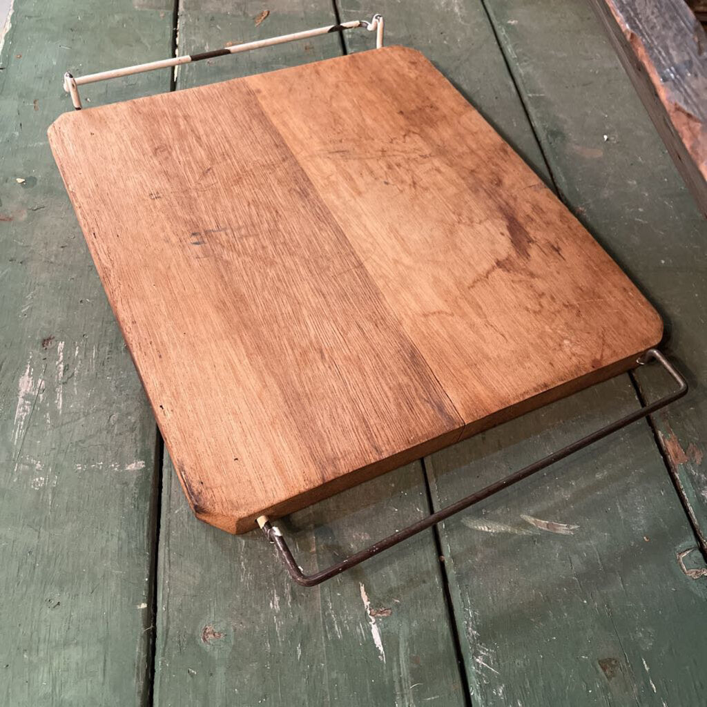 WOODEN RECTABLE CUTTING BOARD BUTCHER BLOCK WITH HANDLES