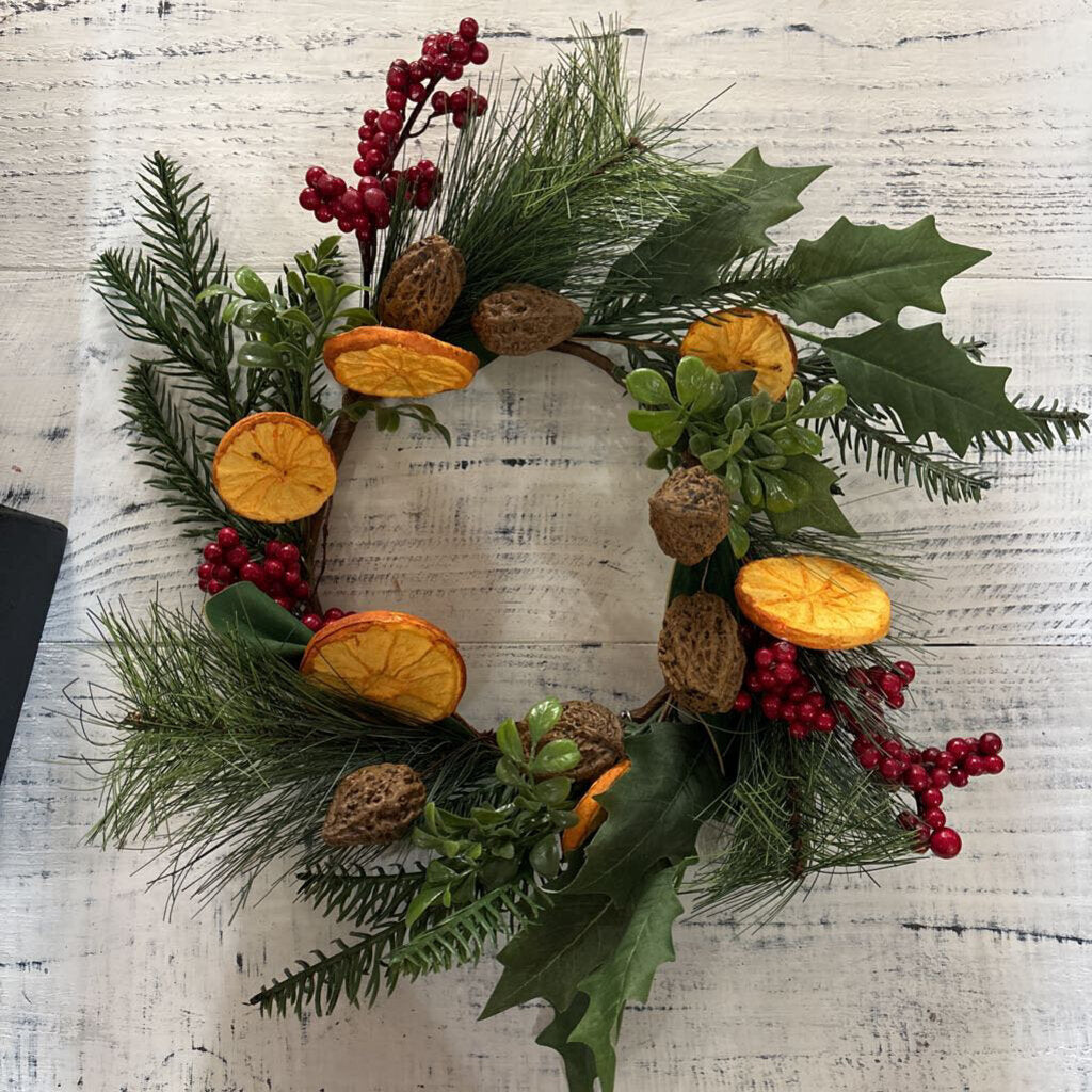 PINE AND ORANGE CANDLE RING