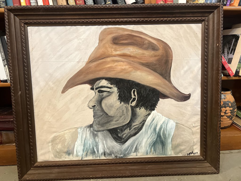 COWBOY PAINTING BY LOCAL ARTIST