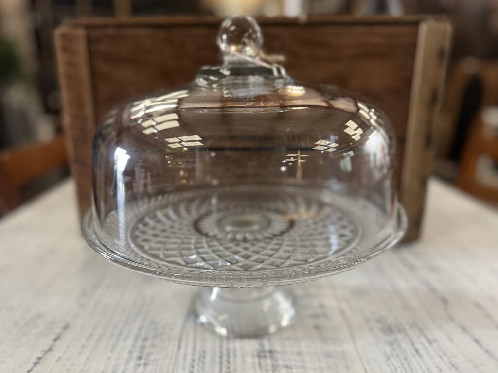 CUT GLASS CAKE PLATE