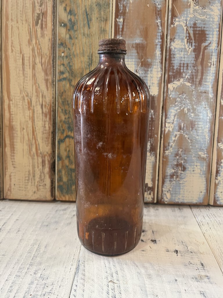 BROWN GLASS BOTTLE