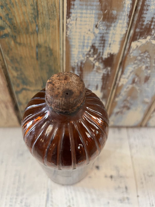 BROWN GLASS BOTTLE