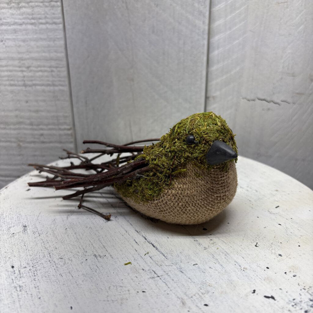 MOSS AND BURLAP BIRD