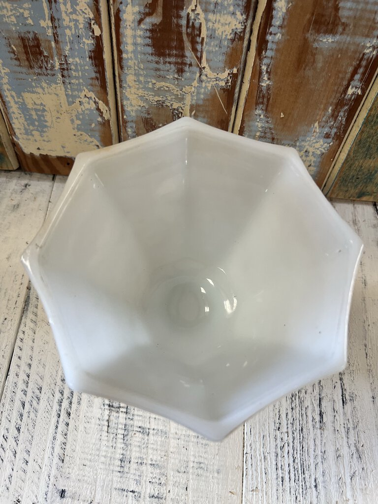 MILK GLASS PEDESTAL COMPOTE BOWL