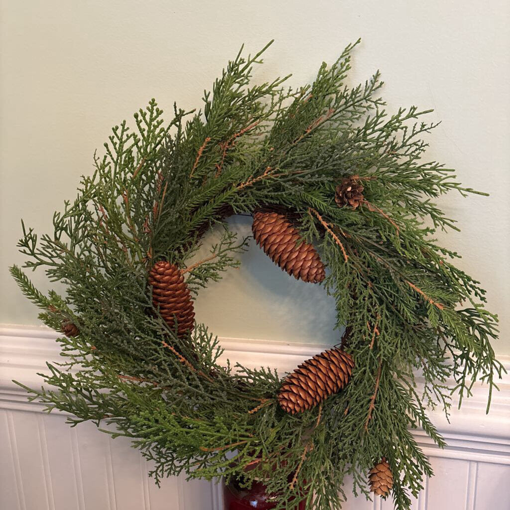 MIXED CEDAR CANDLE RING