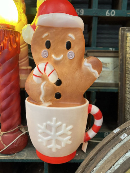 GINGERBREAD MAN IN MUG BLOW MOLD