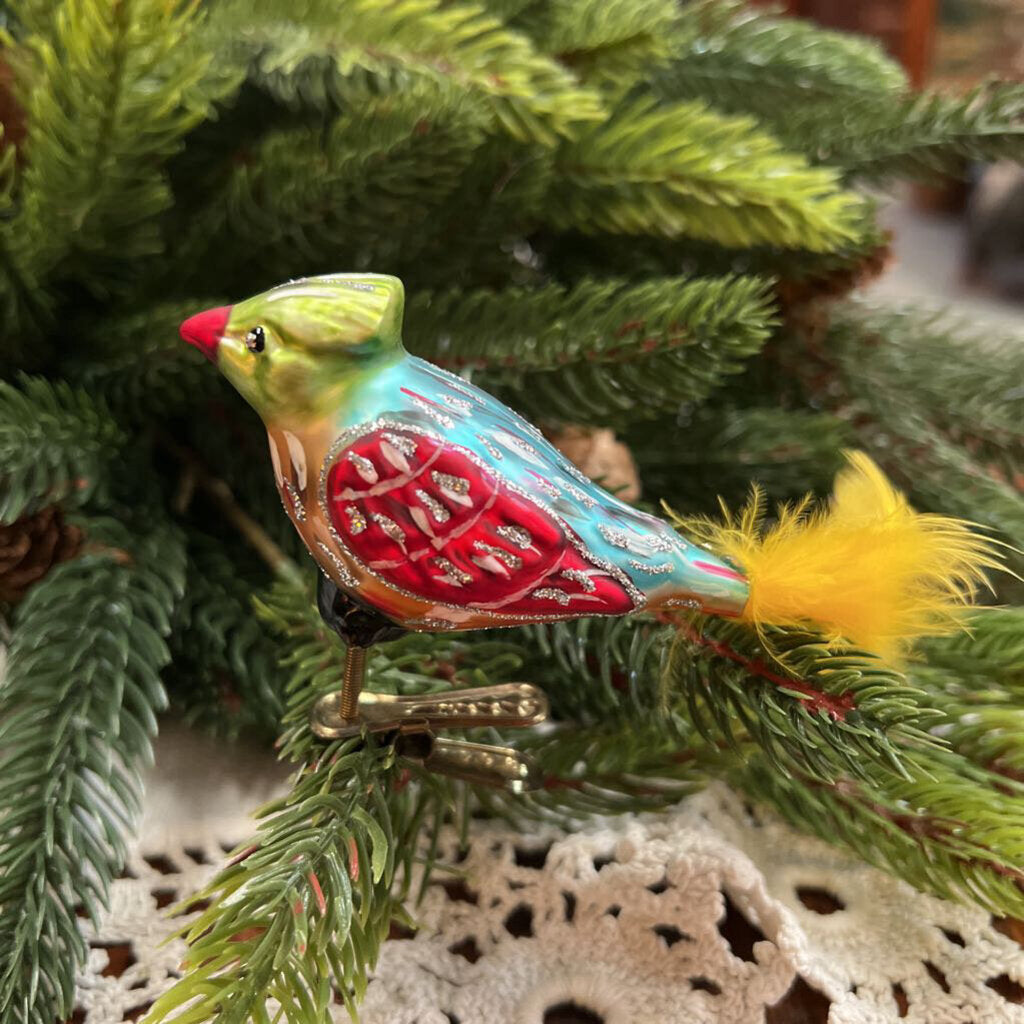 VINTAGE BIRD CLIP ON ORNAMENT