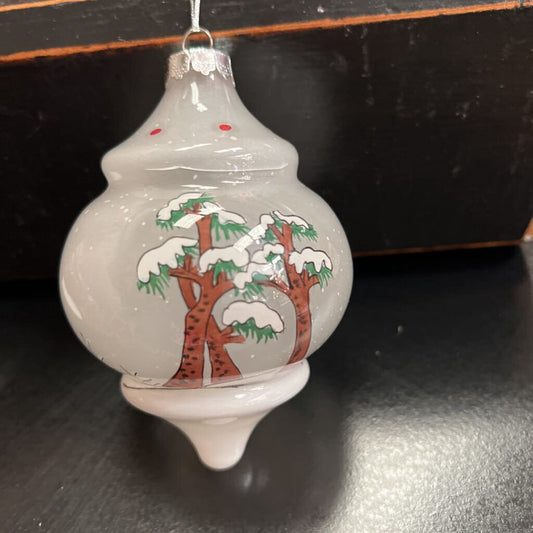 SNOWY TREES ORNAMENT