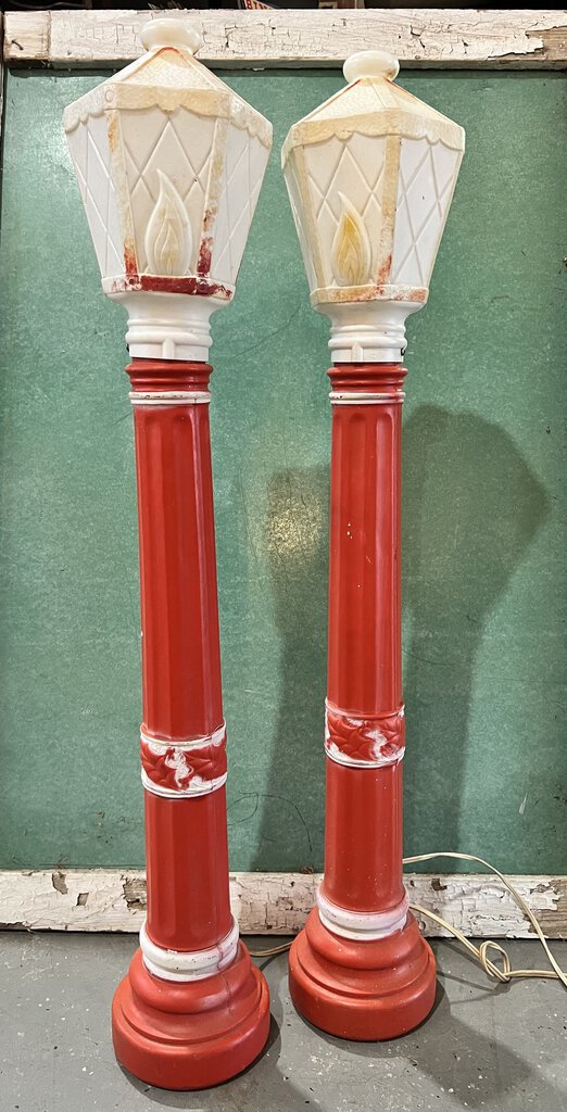 PAIR 1960'S LAMP POST BLOWMOLD