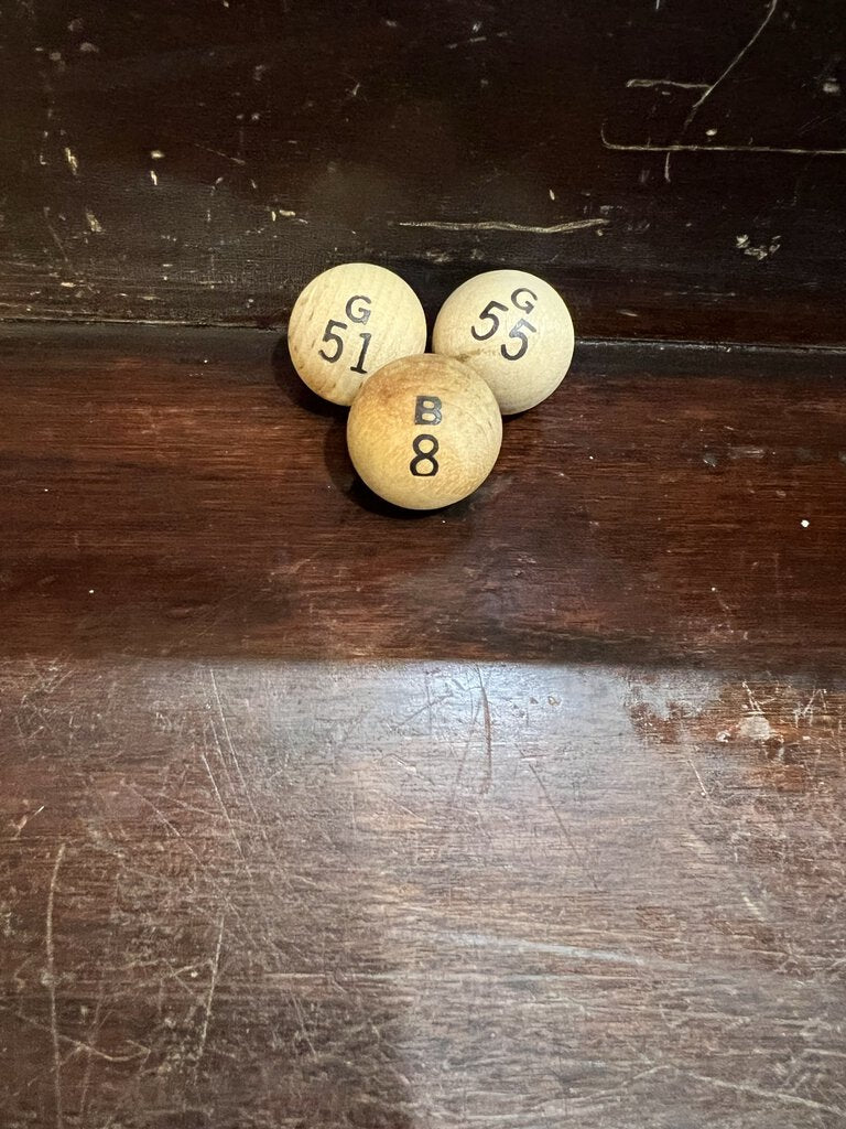 WOODEN BINGO BALL