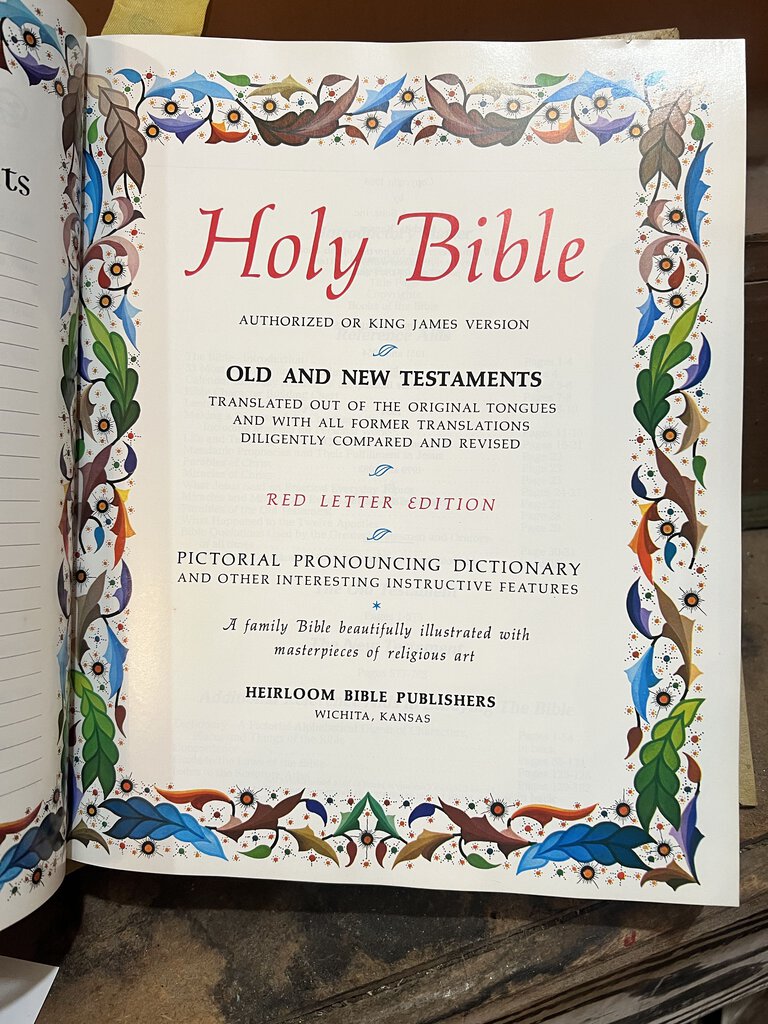 HOLY BIBLE COPYRIGHT 1988