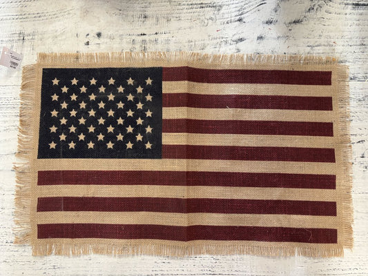 BURLAP FLAG PLACEMAT