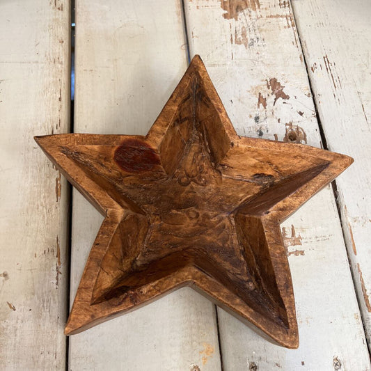 WOODEN STAR BOWL