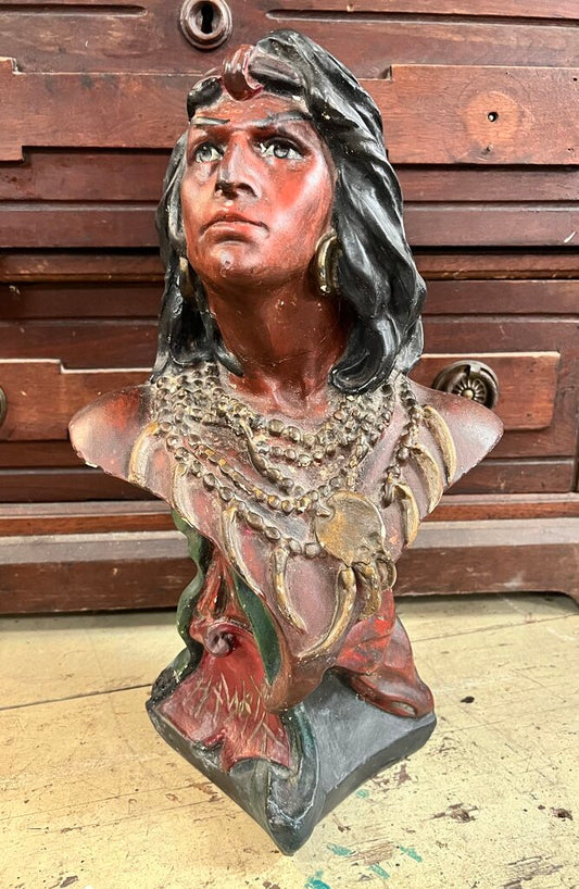 RARE SIGNED CHALKWARE BUST