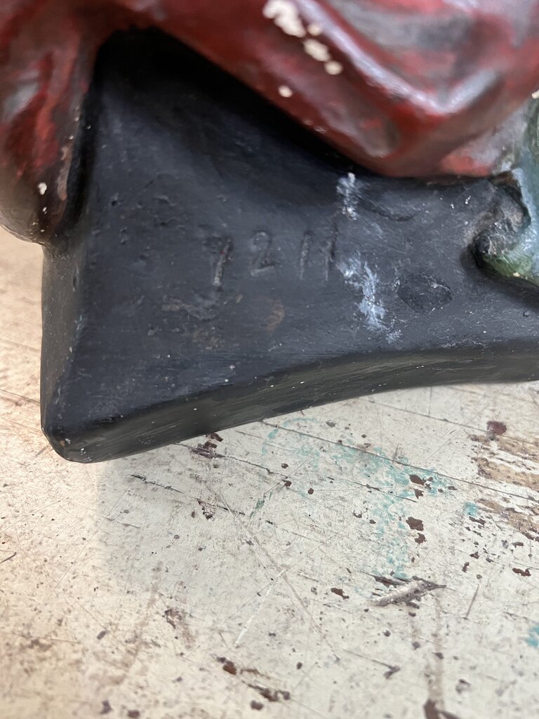 RARE SIGNED CHALKWARE BUST